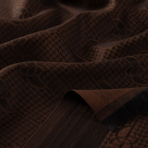Bitter Coffee IE Monogram Cotton Silk Scarf - Thumbnail