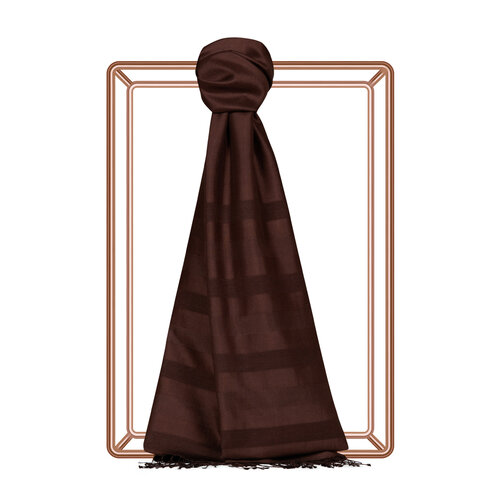 Bitter Coffee Mono Blinds Gradient Silk Scarf