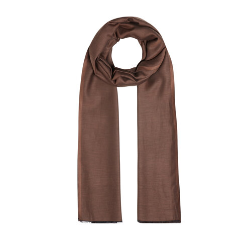 Bitter Coffee Reversible Cotton Silk Scarf