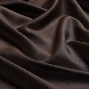 Bitter Coffee Reversible Cotton Silk Scarf - Thumbnail