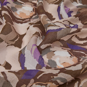 Bitter Coffee Soulful Blooms Tencel Print Scarf - Thumbnail