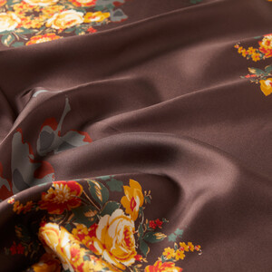 ipekevi - Bitter Coffee Turft Twill Silk Scarf (1)