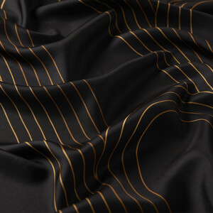 ipekevi - Black Aqueduct Print Silk Twill Scarf (1)