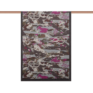 Black Arenya Print Tencel Scarf - Thumbnail