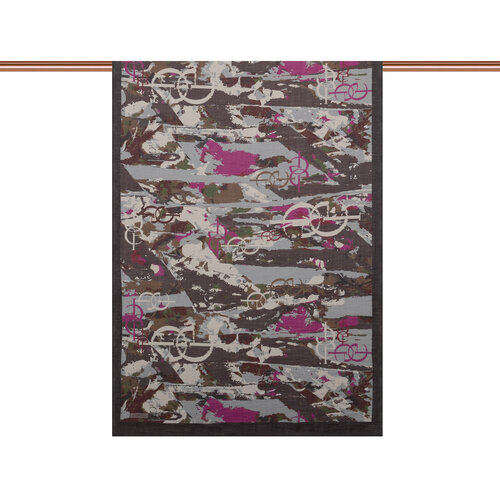 Black Arenya Print Tencel Scarf