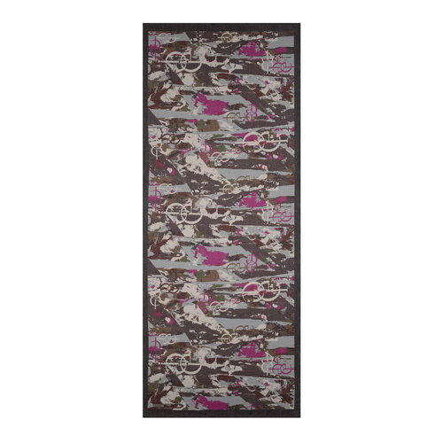 Black Arenya Print Tencel Scarf