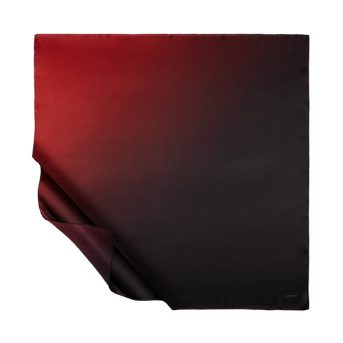 Black Burgundy Gradient Satin Silk Scarf