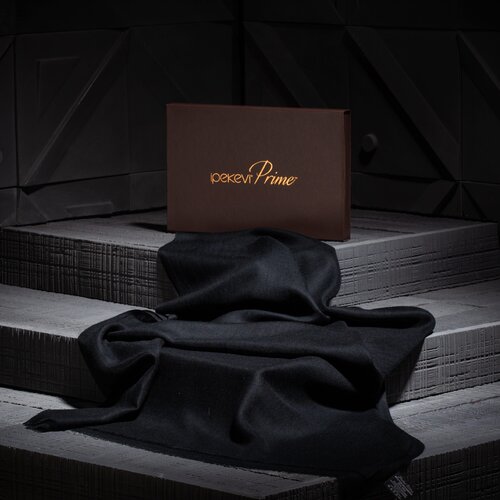 Black Cashmere Silk Prime Scarf