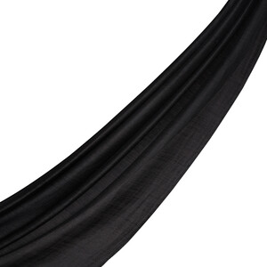 ipekevi - Black Cashmere Silk Prime Scarf (1)