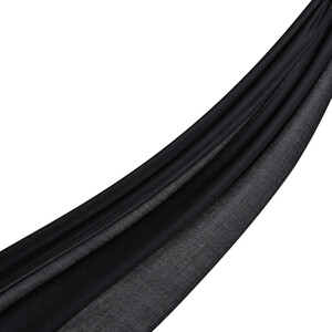Black Cashmere Wool Silk Prime Scarf - Thumbnail