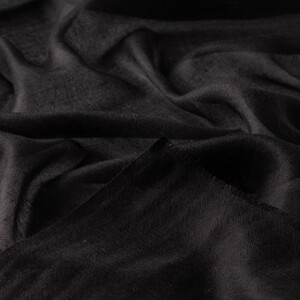 Black Cashmere Wool Silk Prime Scarf - Thumbnail