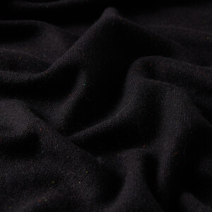 Black Cashmere Wool Silk Scarf - Thumbnail