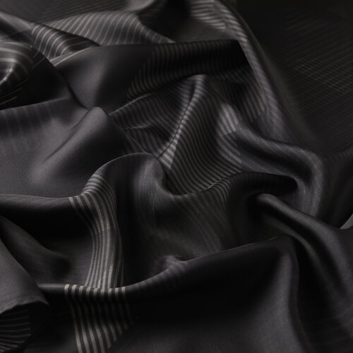 Black Ceremony Twill Silk Scarf