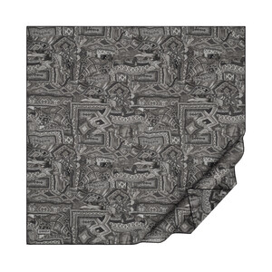 ipekevi - Black Charcoal Anatolian Dream Cotton Scarf