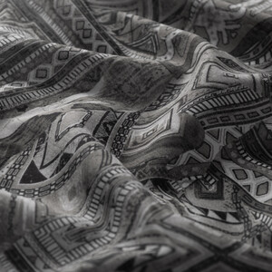 ipekevi - Black Charcoal Anatolian Dream Cotton Scarf (1)