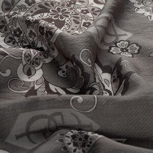 Black Charcoal Serenad Tencel Scarf - Thumbnail