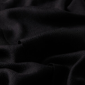 Black Chengel Wool Scarf - Thumbnail