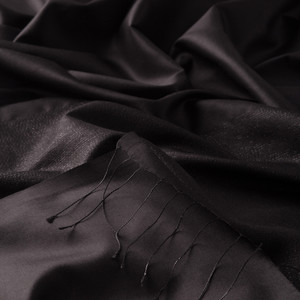 Black Duchess Lurex Silk Scarf - Thumbnail