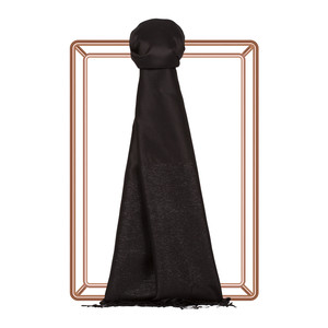 Black Duchess Lurex Silk Scarf - Thumbnail