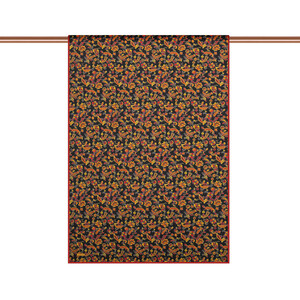Black Eastern Garden Cotton Scarf - Thumbnail
