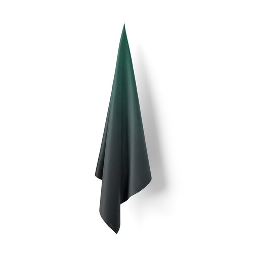 Black Emerald Gradient Satin Silk Scarf