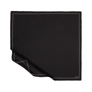 Black Frame Silk Twill Scarf - Thumbnail