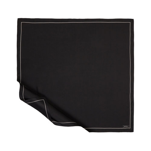 Black Frame Silk Twill Scarf