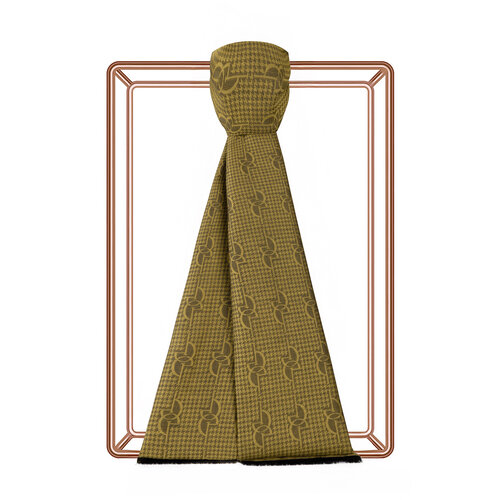 Black Gold IE Monogram Cotton Silk Scarf