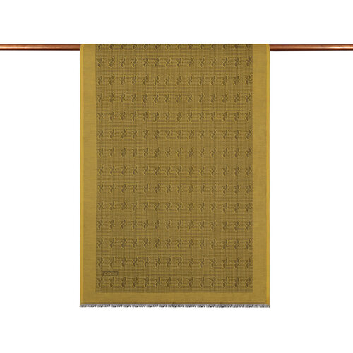 Black Gold IE Monogram Cotton Silk Scarf