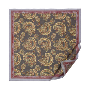 Black Gold Mezopotamya Model 04 Print Tencel Scarf - Thumbnail