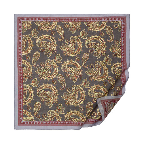Black Gold Mezopotamya Model 04 Print Tencel Scarf