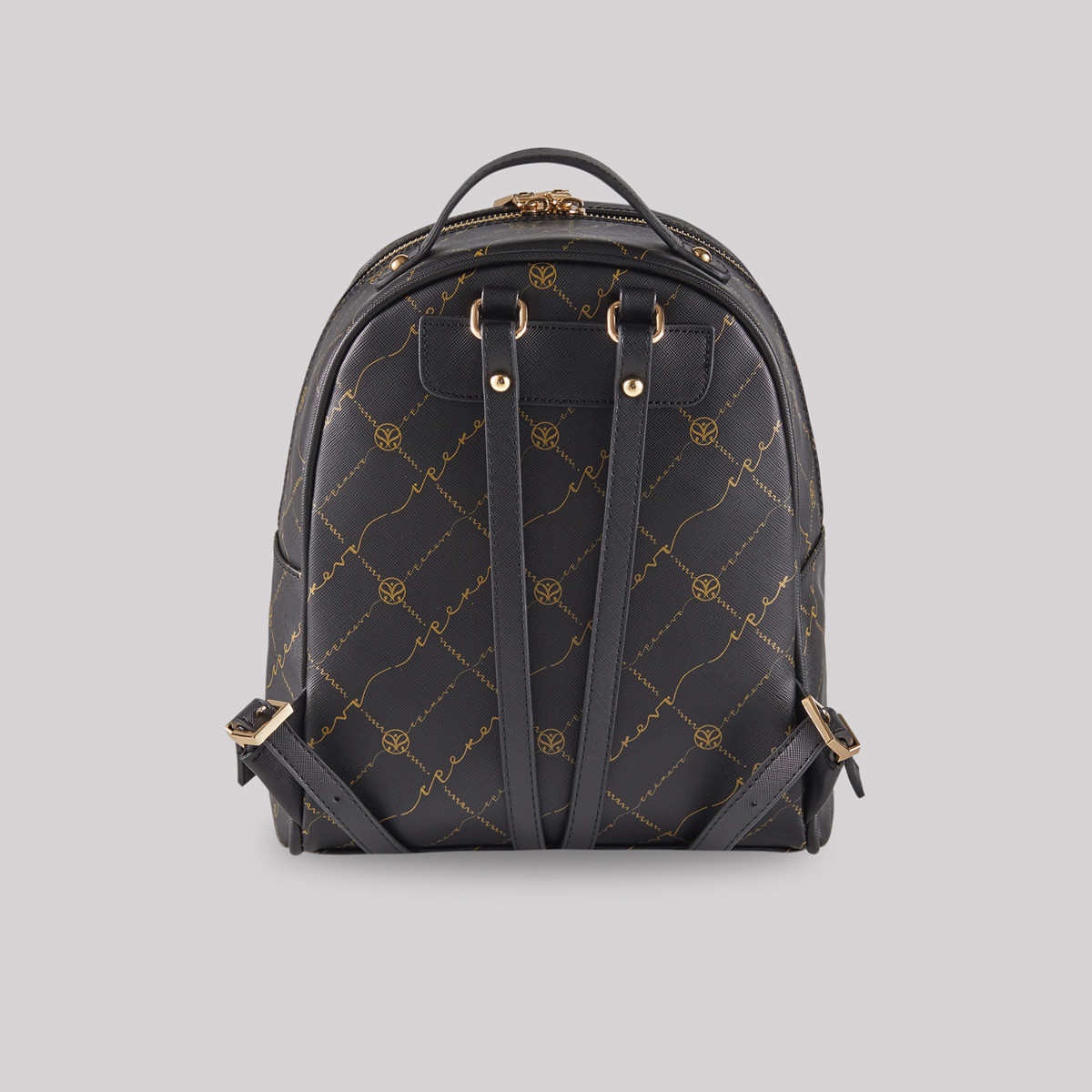 mini black and gold backpack