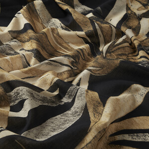 ipekevi - Black Gold Palmaria Cotton Scarf (1)