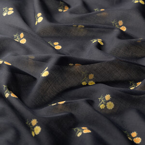 ipekevi - Black Gold Vintage Wall Cotton Scarf (1)