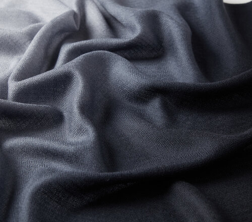 Black Gradient Wool Silk Scarf