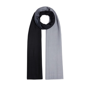 ipekevi - Black Gradient Wool Silk Scarf (1)