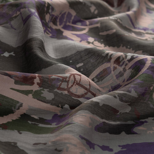 Black Green Arenya Print Tencel Scarf