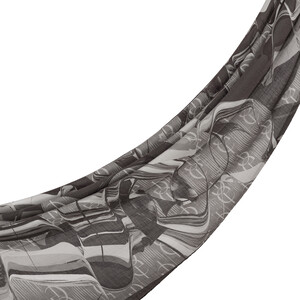 ipekevi - Black Grey Marble Flow Tencel Scarf