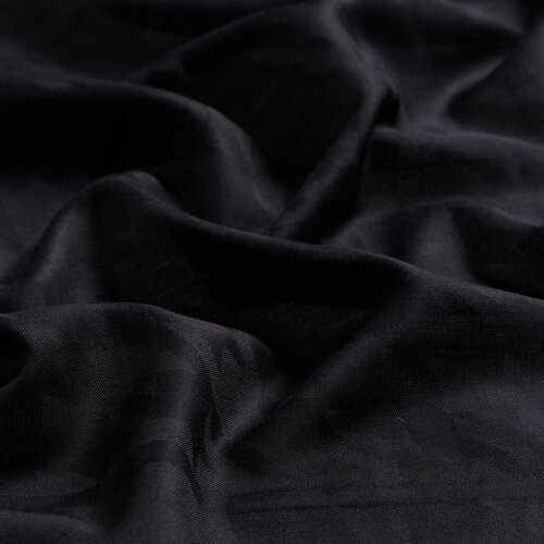Black Houndstooth Cotton Silk Scarf
