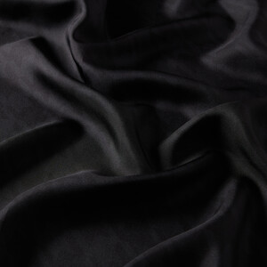 Black Houndstooth Silk Twill Scarf - Thumbnail