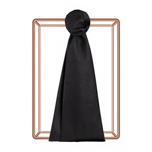 ipekevi - Black IE Monogram Cotton Silk Scarf