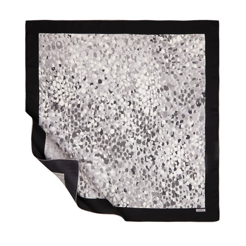 Black Illusion Twill Silk Scarf