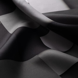 ipekevi - Black Lego Print Silk Twill Scarf (1)