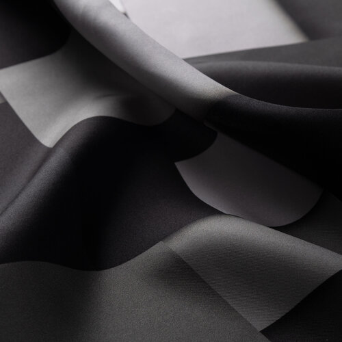 Black Lego Print Silk Twill Scarf