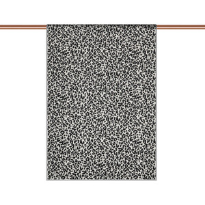 Black Leopard Print Cotton Scarf - Thumbnail