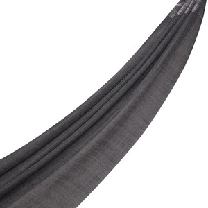 Black Lurex Farba Wool Silk Scarf - Thumbnail