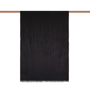 Black Lurex Silk Scarf - Thumbnail
