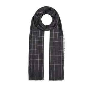 ipekevi - Black Lurex Square Wool Silk Scarf (1)