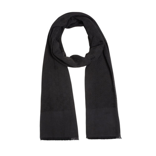 Black Maze Print Cotton Scarf