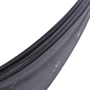 Black Metallic Dotted Cotton Silk Scarf - Thumbnail